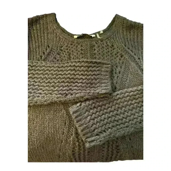 Soft Surroundings Brown Chunky Cable Knit Sweater Size M - Picture 6 of 8